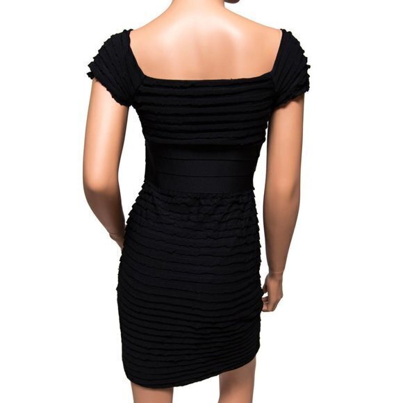 Max Studio Black Casual Dress Size S‎ Square Neck R - Picture 2 of 7